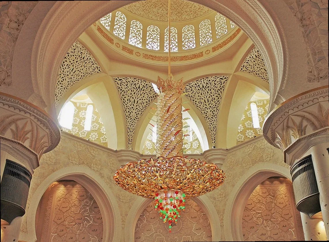 architecture, inside, religion, decoration, gold, art, celebration, spirituality, abu dhabi, moshe, islam, building, ara