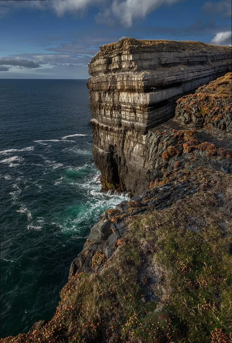 the cliffs, ireland, sea, landscape, the coast, rock, atlantic, cliffs, figure, cliff, travel, irish, cove, kerry, natur